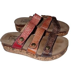 L'Artiste Spring Step Women's KEENA-BRM 37  US 6.5 Leather Slip-On Sandals‎